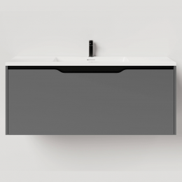 Тумба подвесная Salini Smile 100 S1000A антрацит матовая