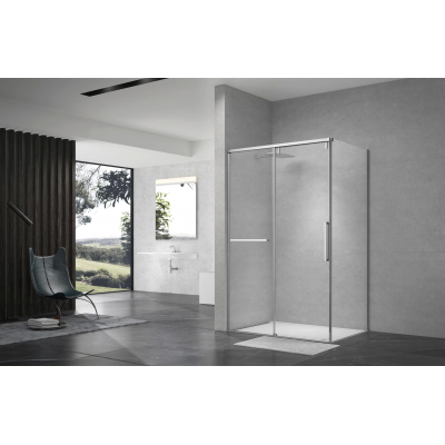 Душевой уголок слайдер Terminus Альба 02 900х1200х2200 прямоугольник хром купить с доставкой. 100% Оригинал. Гарантия!