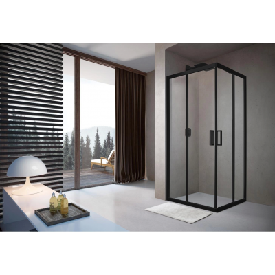 Душевой уголок слайдер Terminus Соренто 05 900х900х2000 квадрат чёрный купить с доставкой. 100% Оригинал. Гарантия!