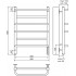 Полотенцесушитель электрический Terminus Евромикс П6 450x650 квадро