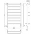 Полотенцесушитель электрический Terminus Евромикс П8 500x850 хром