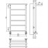Полотенцесушитель водяной Terminus Контур П6 400*700 с полкой