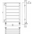 Полотенцесушитель водяной Terminus Контур П6 500*700 с полкой