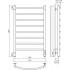 Полотенцесушитель электрический Terminus Классик П8 500x850 черный