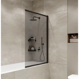 Шторка для ванны Terminus Ното 01 1CS150х90BT 90 см. профиль черный, тонированная 1CS150х90BT