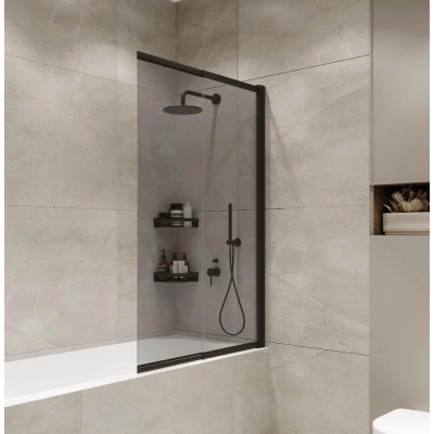 Шторка для ванны Terminus Ното 01 1CS150х90BT 90 см. профиль черный, тонированная 1CS150х90BT купить с доставкой. 100% Оригинал. Гарантия!