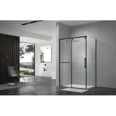 Душевой уголок слайдер Terminus Альба 02 900х1200х2200 прямоугольник чёрный купить с доставкой. 100% Оригинал. Гарантия!