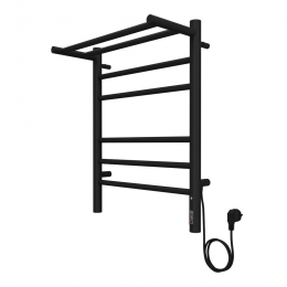 Полотенцесушитель электрический 450х600 Terminus Аврора 4670078556912 черный матовый