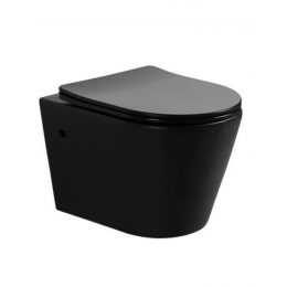 Унитаз подвесной с сиденьем микролифт Timo Inari TK-503MB безободковый Унитаз подвесной с сиденьем микролифт Timo Inari TK-503MB безободковый