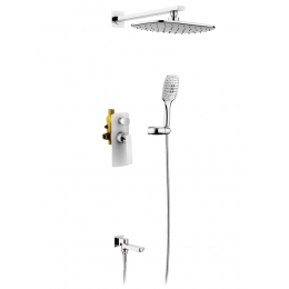 Душевая система Timo Helmi SX-4099/00-16SM хром-белый глянцевый
