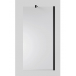 Шторка для ванны Timo 90 см. профиль черный, стекло матовое T21