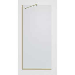 Душевая перегородка Timo 120 см. профиль брашированное золото, стекло прозрачное