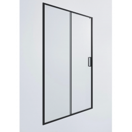 Душевая дверь в нишу раздвижная Timo 150 см. профиль черный, стекло прозрачное Душевая дверь в нишу раздвижная Timo 150 см. профиль черный, стекло прозрачное