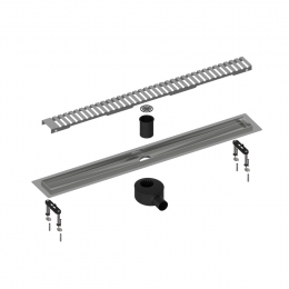 Душевой лоток TIMO Drain System 900 с вставкой "lines" DS230109/01, сатин