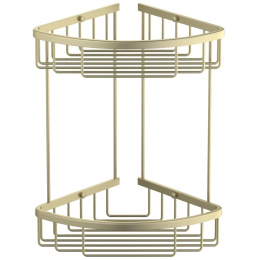 Полка угловая двойная Timo Saona 13082/17 золото матовое Полка угловая двойная Timo Saona 13082/17 золото матовое