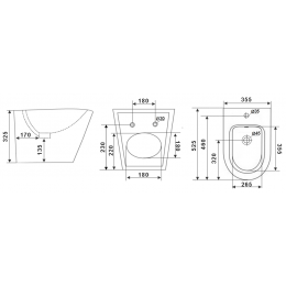 Биде подвесное Timo Inari TK-504MB