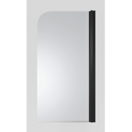 Шторка для ванны поворотная Timo 70 см. профиль черный, стекло матовое T29