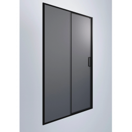 Душевая дверь в нишу раздвижная Timo 120 см. профиль черный, стекло графит Душевая дверь в нишу раздвижная Timo 120 см. профиль черный, стекло графит