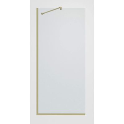 Душевая перегородка Timo 90 см. профиль брашированное золото, стекло прозрачное купить с доставкой. 100% Оригинал. Гарантия!