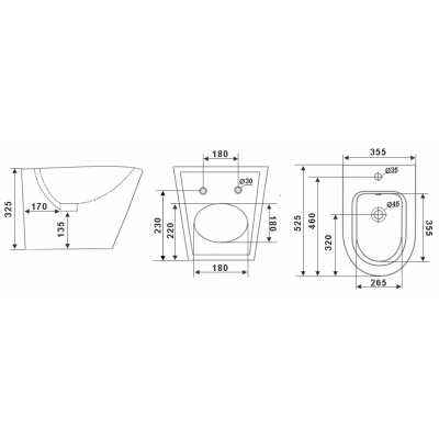 Биде подвесное Timo Inari TK-504 купить с доставкой. 100% Оригинал. Гарантия!
