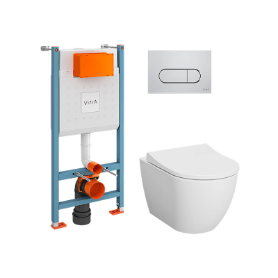 Комплект унитаз с инсталляцией, кнопкой и сиденьем микролифт VitrA Mia Round 9873B003-7201 купить с доставкой. 100% Оригинал. Гарантия! Комплект унитаз с инсталляцией, кнопкой и сиденьем микролифт VitrA Mia Round 9873B003-7201 купить с доставкой. 100% Оригинал. Гарантия!