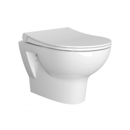 Унитаз подвесной с сиденьем микролифт VitrA Zentrum 5795B003-6077 безободковый Унитаз подвесной с сиденьем микролифт VitrA Zentrum 5795B003-6077 безободковый