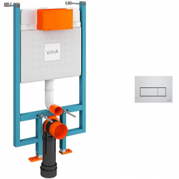 Инсталляция для подвесного унитаза Vitra Core 800-1875 комплект с клавишей Инсталляция для подвесного унитаза Vitra Core 800-1875 комплект с клавишей