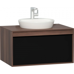 Тумба под раковину VitrA Metropole 80 58187 сливовое дерево, черный акрил