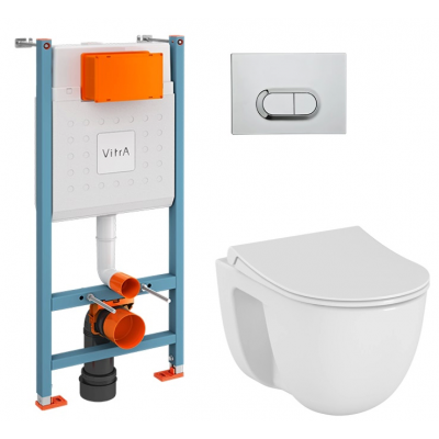 Комплект унитаз с инсталляцией, кнопкой и сиденьем микролифт VitrA Arkitekt 9005B003-7211 купить с доставкой. 100% Оригинал. Гарантия!