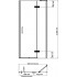 Душевая дверь в нишу Wasserkraft Aller 10H05RB black matt, 120 см
