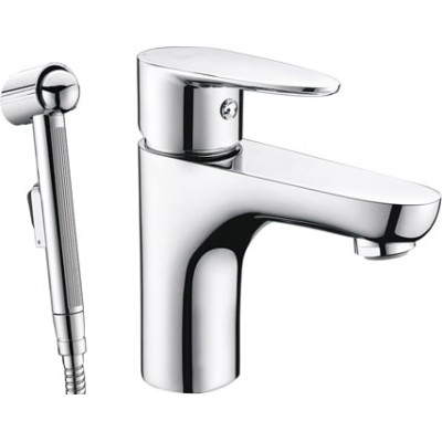 Смеситель Wasserkraft Leine 3508 для раковины с гигиеническим душем