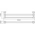 Полотенцедержатель Wasserkraft Isen K-4040 двойной