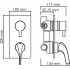 Смеситель Wasserkraft Sauer 7171 С ВНУТРЕННЕЙ ЧАСТЬЮ, для ванны с душем