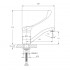 Смеситель для кухни с хирургической ручкой Haiba (HB4554-2)